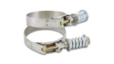 Vibrant SS T-Bolt Clamps Pack of 2 Size Range: 3.78in to 4.08in OD For use w/ 3.5in ID Couplings 27835