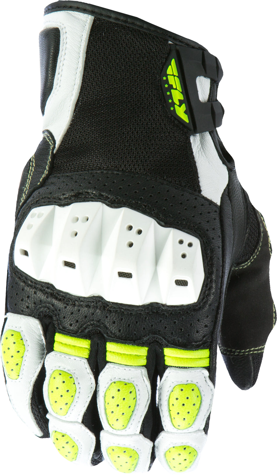 FLY RACING Brawler Gloves White/Hi-Vis 2x #5884 476-2048~6