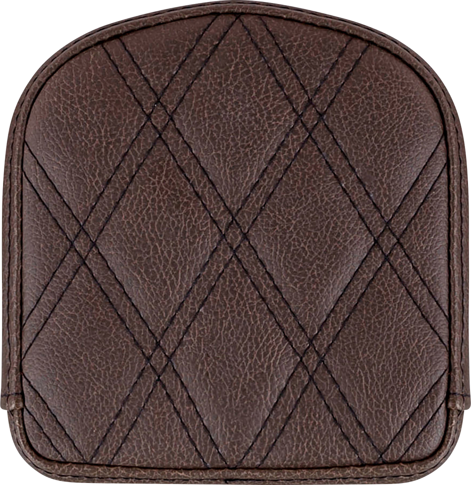 SADDLEMEN Sissy Bar Pad - Lattice Stitched - Brown 40845