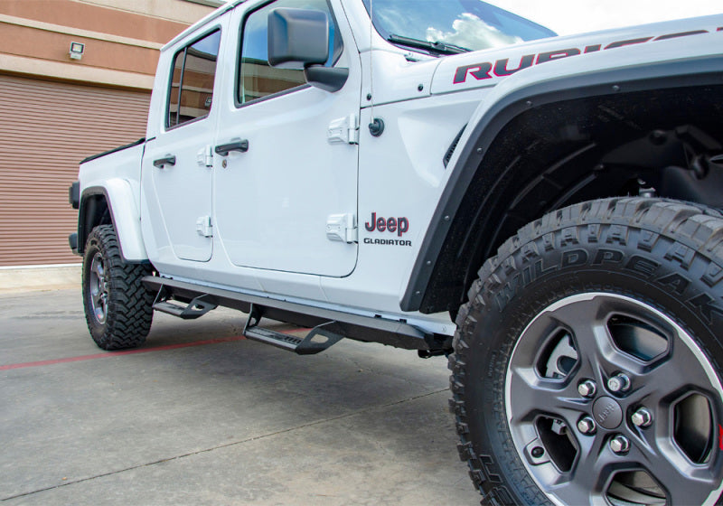 N-Fab Predator Pro Step System 2019 Jeep Wrangler JT 4DR Truck Full Length - Tex. Black PRJ1980T-TX
