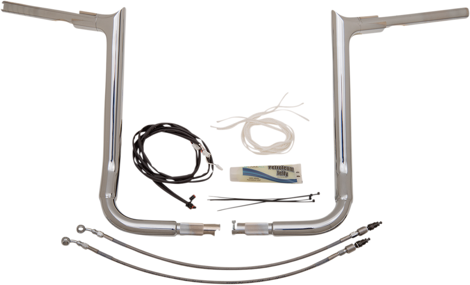 FAT BAGGERS INC. Handlebar Kit - Pointed Top - 16" - Chrome 809216