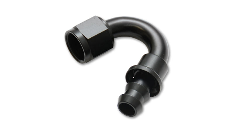 Vibrant -8AN Push-On 150 Deg Hose End Fitting - Aluminum 22508