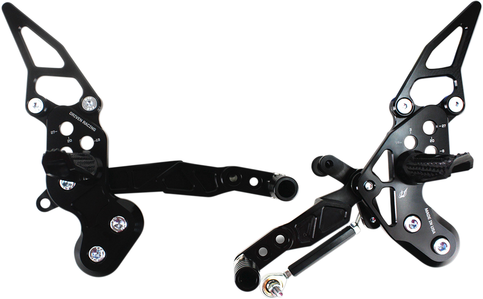 DRIVEN RACING TT Rearset - Z125 DRP-724-BK