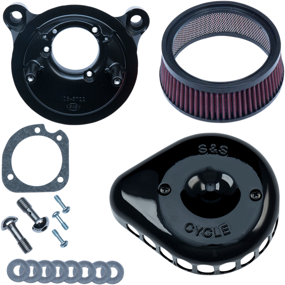 S&S CYCLE Mounted Air Cleaner - Black - Twin Cam 170-0442