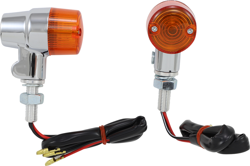 K&S TECHNOLOGIES Marker Light - Dual Filament - Amber/Chrome 25-8607