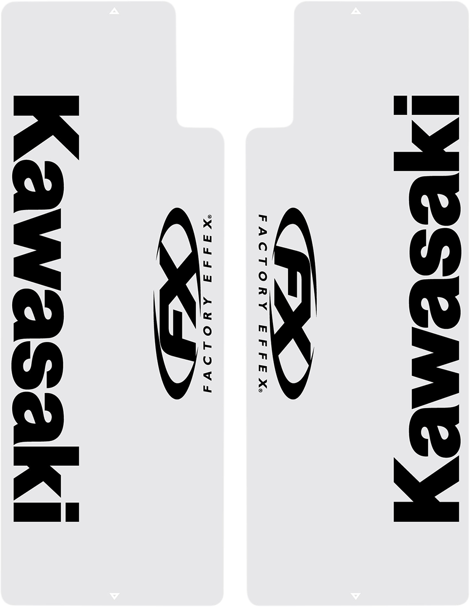 FACTORY EFFEX Fork Shield Decal - Upper - Kawasaki - Black 06-38104