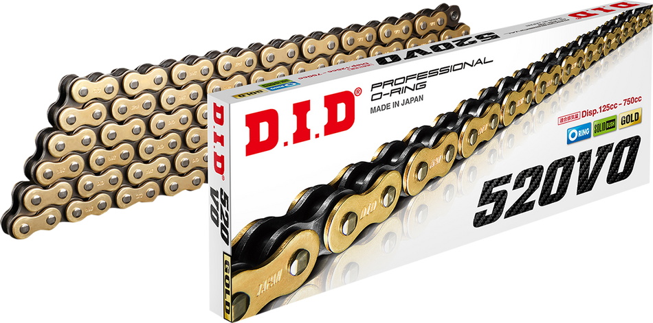 DID 520 VO Drive Chain - Gold & Black - 25 Feet 520VOG25FT