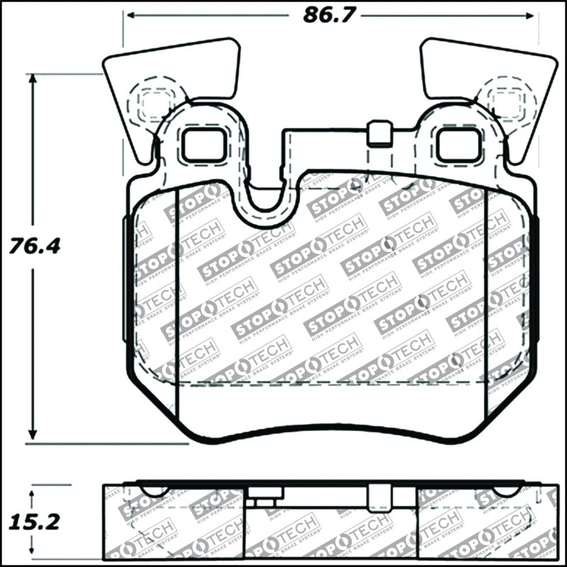 StopTech Performance 08-09 BMW 128i/135i Coupe Rear Brake Pads 309.1372