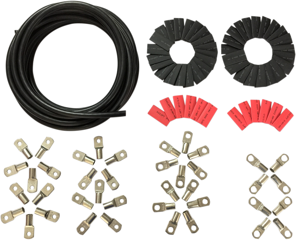 DRAG SPECIALTIES Custom Battery Cable Kit - Harley Davidson - Black E25-0092BK