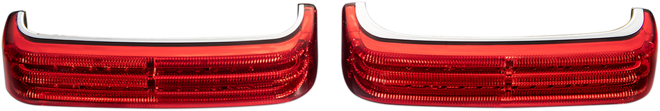 CUSTOM DYNAMICS Saddlebag Lights - SS6 - Chrome/Red PB-SB-SS6-CR