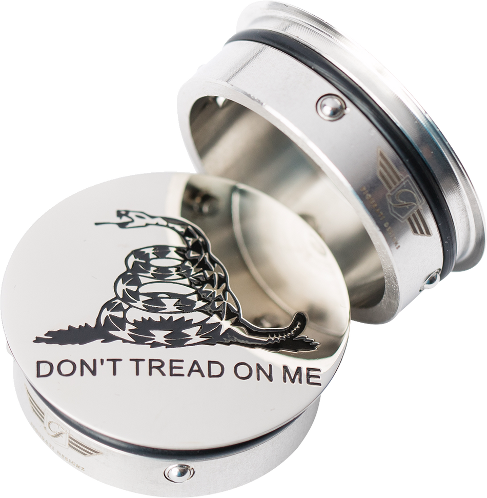 FIGURATI DESIGNS Swing Arm Covers - Don't Tread On Me - Custom FD40-DTOM-SS