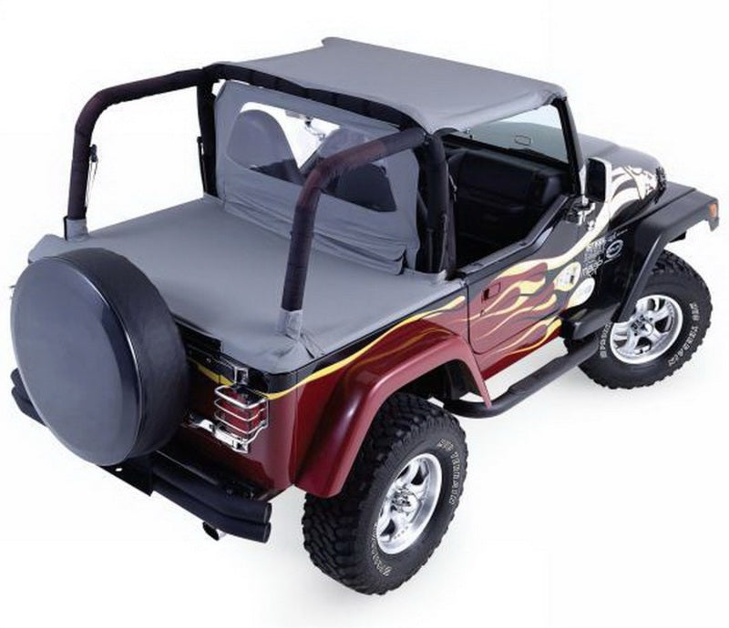 Rampage 1987-1991 Jeep Wrangler(YJ) Cab Soft Top And Tonneau Cover - Black Denim 992015