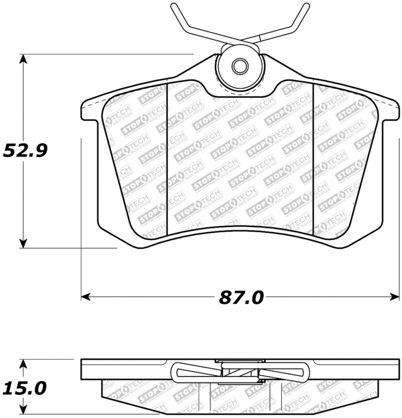 StopTech Street Select Brake Pads - Rear 305.034