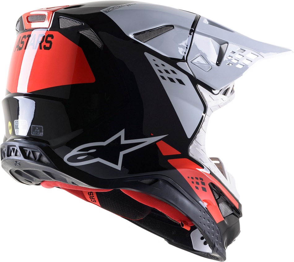 ALPINESTARS Supertech M8 Helmet - Factory - Black/White/Red - Medium 8302922-1233-MD