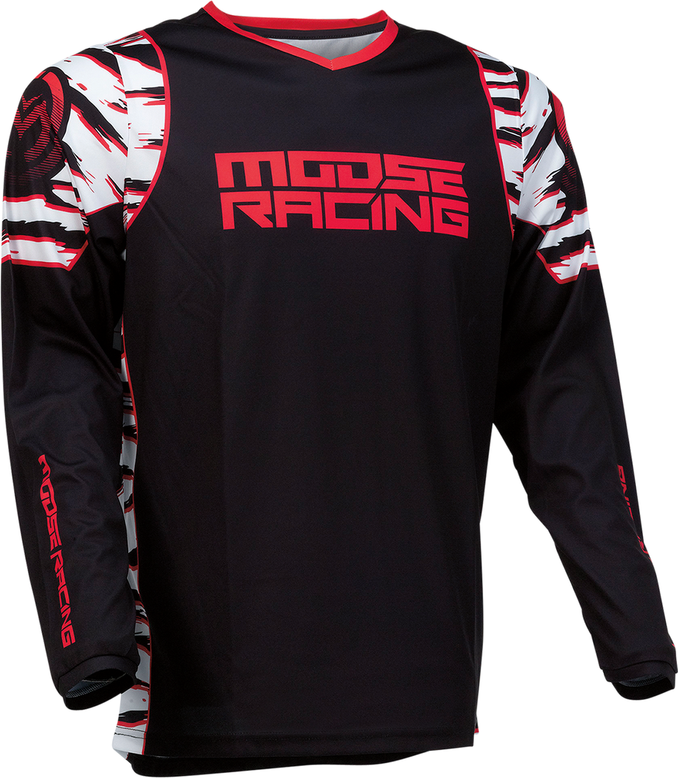 MOOSE RACING Qualifier Jersey - Black/Red - Large 2910-6976