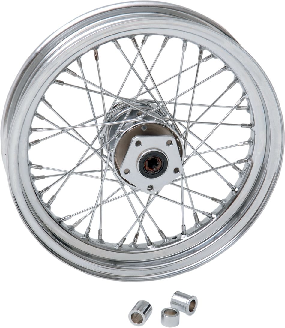 DRAG SPECIALTIES Front Wheel - Dual Disc/ABS - Chrome - 16"x3.00" - '84-'98 FLT 64342N