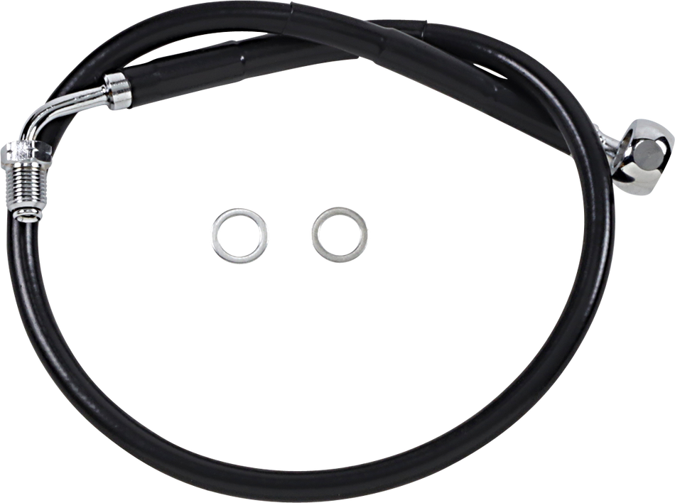 DRAG SPECIALTIES Brake Line - Front (Upper) - Black 618601-BLK