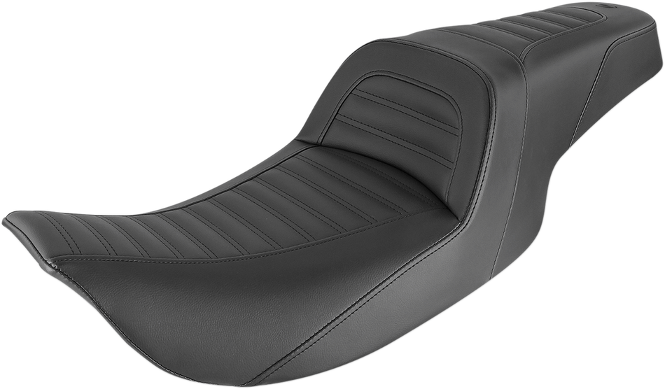 SADDLEMEN Slim Roll & Pleat Seat - Black 897-06-161