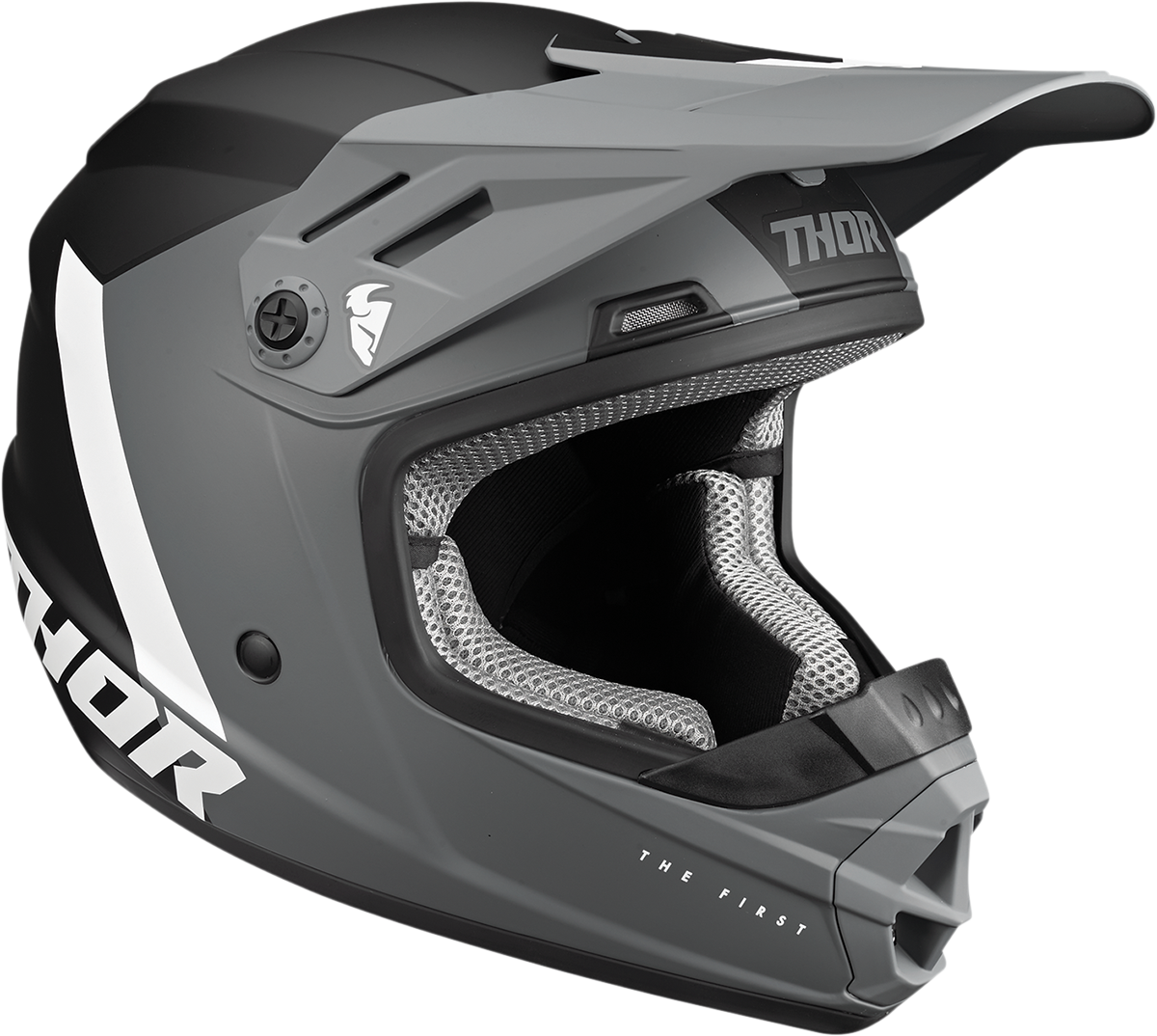 Casco THOR Youth Sector - Chev - Gris/Negro - Pequeño 0111-1481 