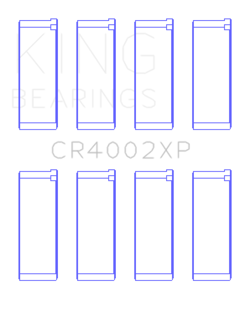 King Ford/Mazda DOHC 16 Valve/SOHC 16 Valve/SOHC 8 Valve (Size +.25) Performance Rod Bearing Set GCR4002XP0.25