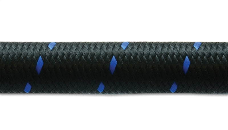 Vibrant -12 AN Two-Tone Black/Blue Nylon Braided Flex Hose (20 foot roll) 11982B