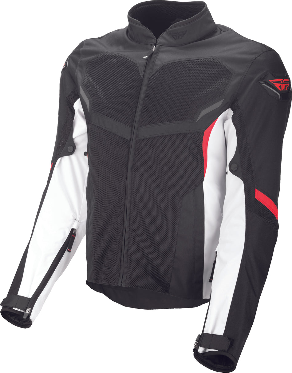 FLY RACING Airraid Mesh Jacket White/Black/Red Lg #6179 477-4066~4