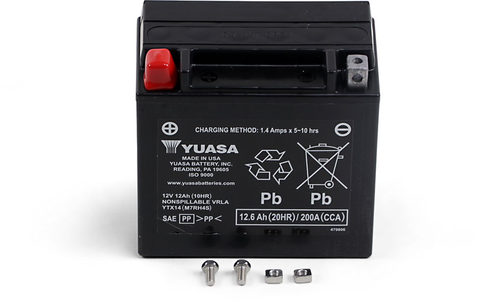 YUASA AGM Battery - YTX14 YUAM7RH4S