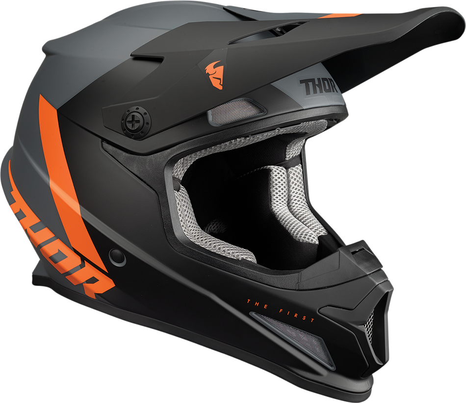 THOR Sector Helmet - Chev - Charcoal/Orange - Medium 0110-7338