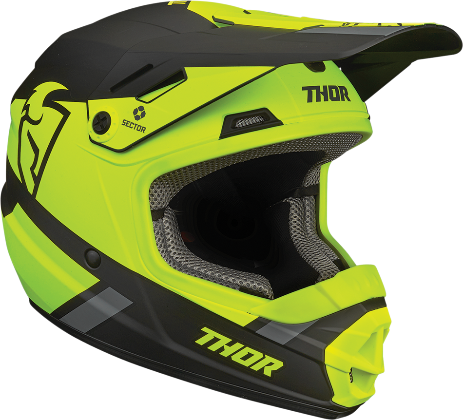 THOR Youth Sector Helmet - Split - MIPS - Acid/Black - Large 0111-1358