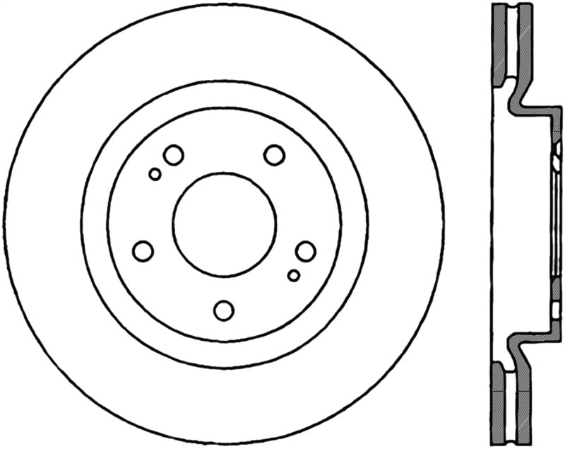 StopTech Slotted & Drilled Sport Brake Rotor 127.46076L