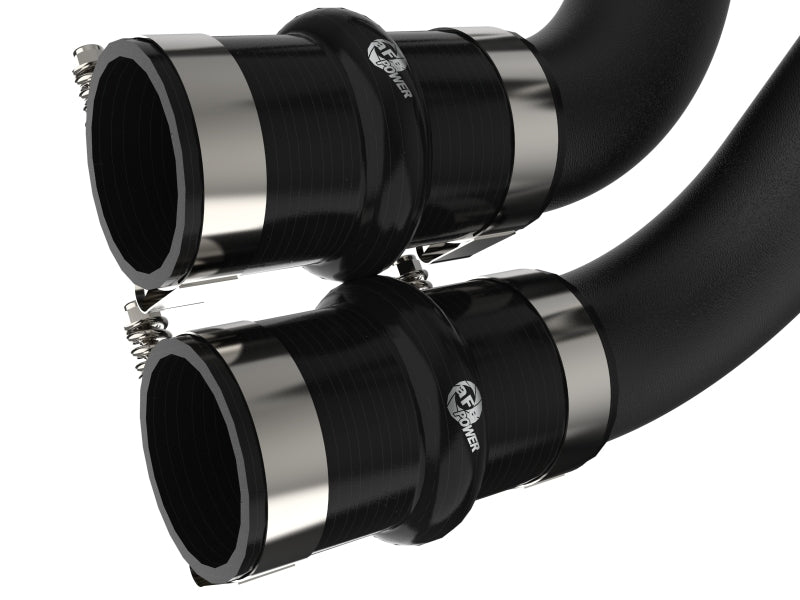 aFe 21-22 Ford F-150/Raptor V6-3.5L (tt) BladeRunner 2.5in Aluminum Hot Charge Pipe Black 46-20518-B
