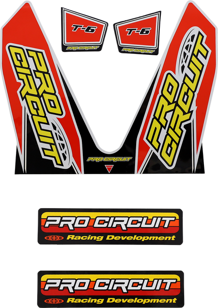 PRO CIRCUIT T-6 Mini Decal - Red DC22MINI