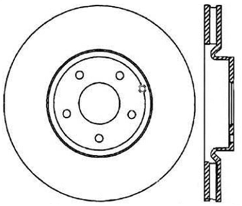 StopTech SportStop 6/02-08 Nissan 350Z / 8/02-04 Infiniti G35 Slotted & Drilled Rear Right Rotor 127.42079R