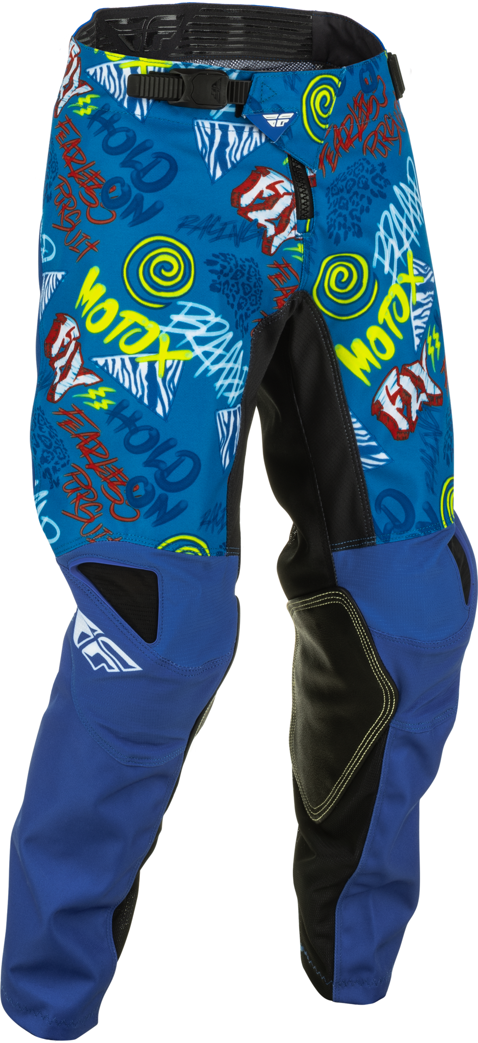 FLY RACING Youth Kinetic Rebel Pants Blue/Light Blue Sz 18 375-43718