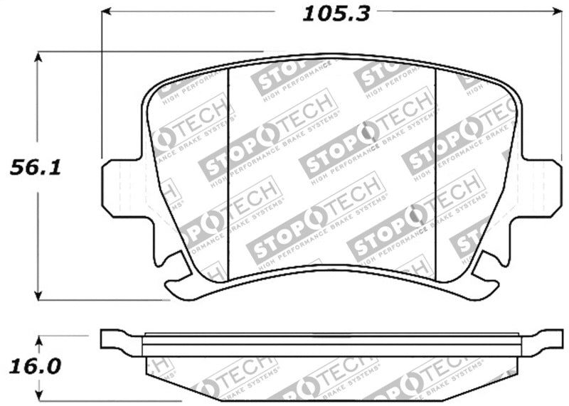 StopTech Performance 06-09 Audi A3 / 05-09 Audi A4/A6 / 08-09 Audi TT / 06-09 VW GTI / 06-09 Jetta 309.1108