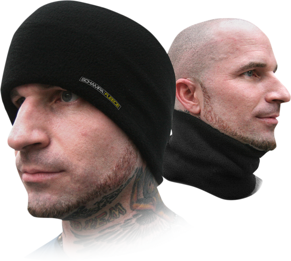 SCHAMPA & DIRT SKINS Fleece Helmet Neckgaiter - Black NG004