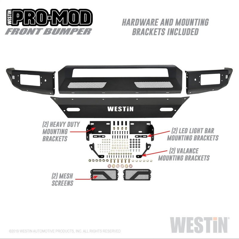 Westin 16-19 Chevy/GMC  Silverado/Sierra 1500 Pro-Mod Front Bumper 58-41005