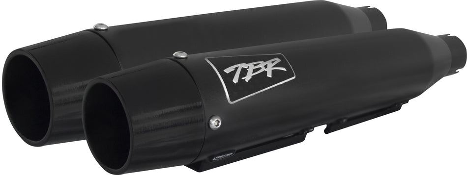 TBR Comp S Slip-On Dyna/Sportster Black W/Cf End Cap 005-4710499D-B