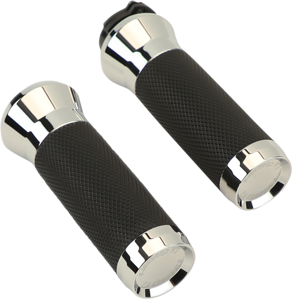 LA CHOPPERS Grips - TBW - Chrome LA-7492-00