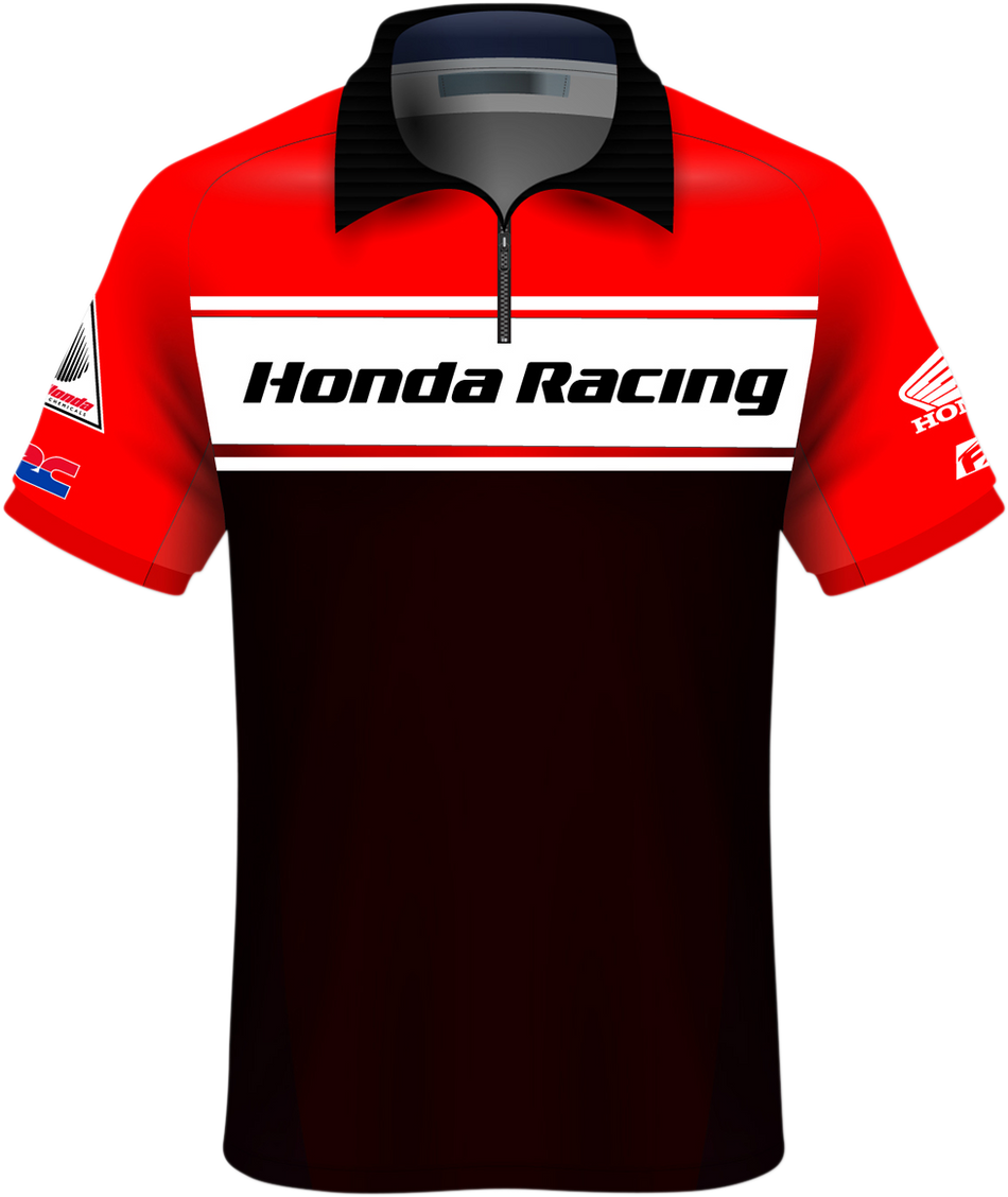 FACTORY EFFEX Honda Team Pit Shirt - Red/Black - Large 23-85304