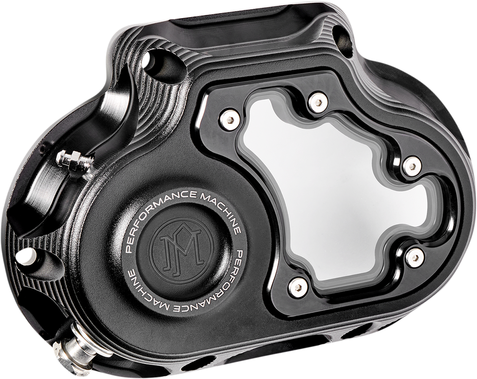 PERFORMANCE MACHINE (PM) Transmission Cover - Black Ops 0177-2080M-SMB