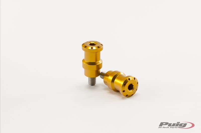 PUIG Swingarm Spools Hi-Tech 8mm Gold 2/Pk 5923O