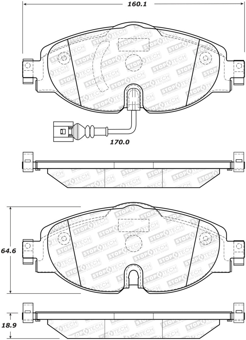 StopTech Street Brake Pads - Front 308.176