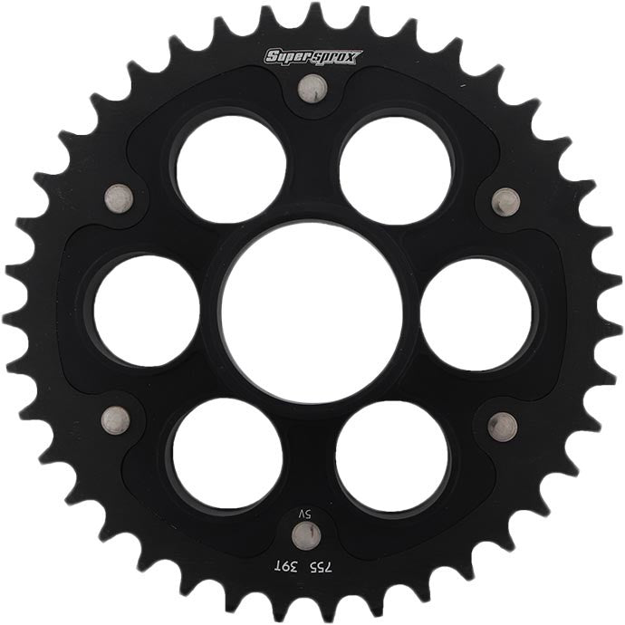 SUPERSPROX Rear Stealth Sprocket Alu/Stl 39t-520 Blk Duc RST-755-39-BLK