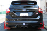Rally Armor 13+ Ford Focus ST Black Mud Flap w/ Grey Logo MF27-UR-BLK/GRY