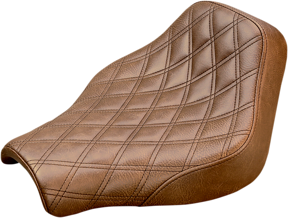 SADDLEMEN Renegade Solo Seat - Lattice Stitched - Brown 818-30-002BLS