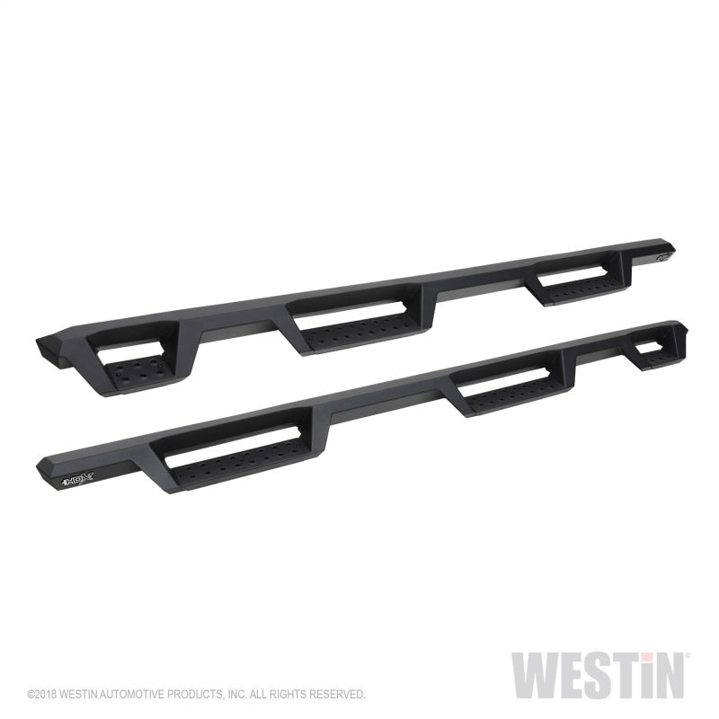 Westin 2019 Chevrolet Silverado/Sierra 1500 (5.5ft) Drop Wheel to Wheel Nerf Step Bars - Txt Black 56-534685