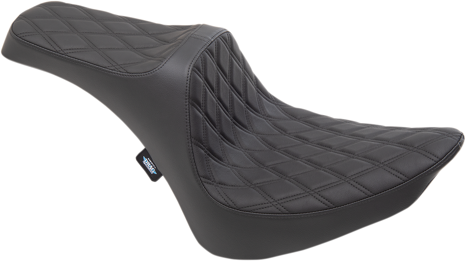 DRAG SPECIALTIES Predator III Seat - Double Diamond - Black Stitching 0802-1366