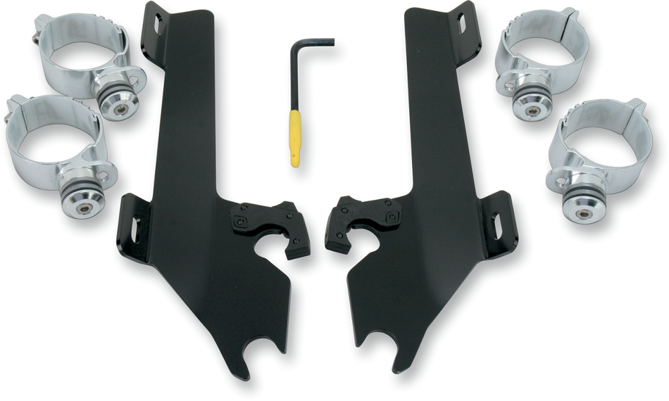 MEMPHIS SHADES Batwing Trigger Lock Mounting Kit - Kingpin - Black MEK1928