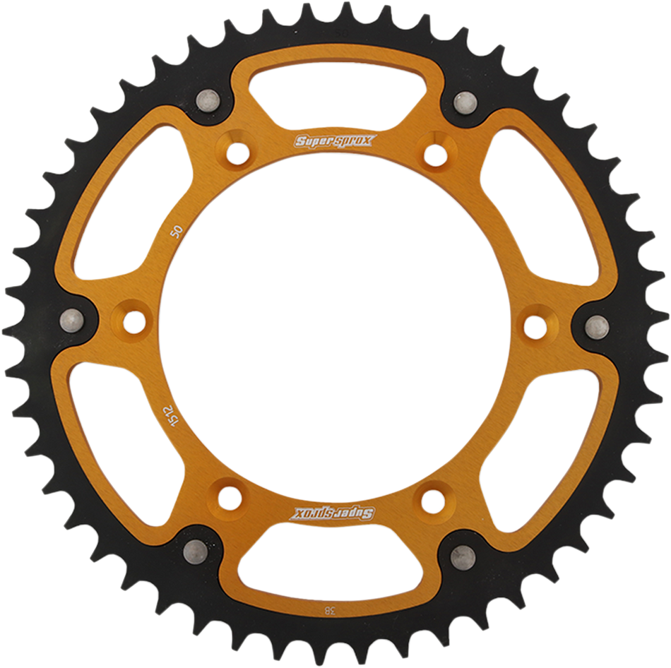 SUPERSPROX Stealth Rear Sprocket - 50 Tooth - Gold - Beta/Husqvarna/Sherco/Suzuki RST-1512-50-GLD